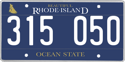 RI license plate 315050