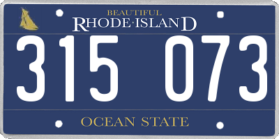 RI license plate 315073