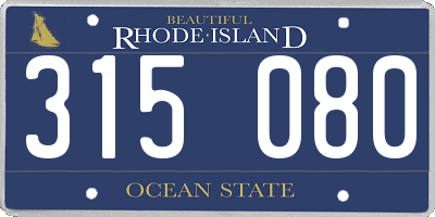 RI license plate 315080
