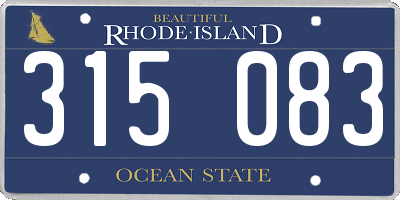 RI license plate 315083