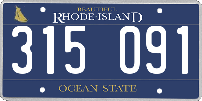 RI license plate 315091