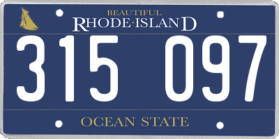 RI license plate 315097