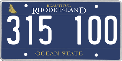 RI license plate 315100
