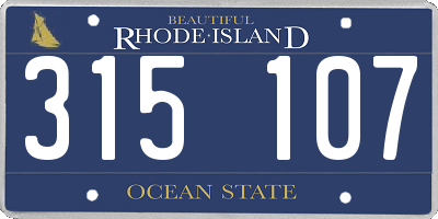 RI license plate 315107