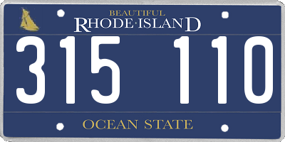 RI license plate 315110
