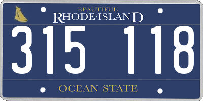 RI license plate 315118
