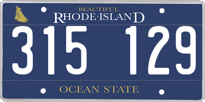 RI license plate 315129
