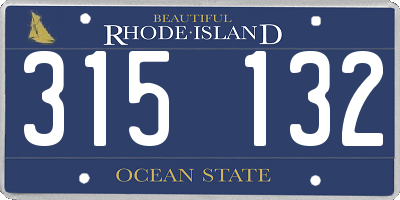 RI license plate 315132
