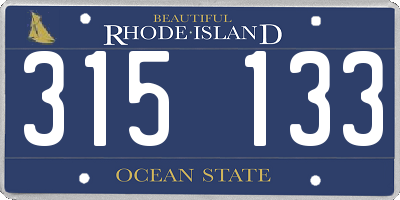 RI license plate 315133