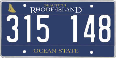 RI license plate 315148
