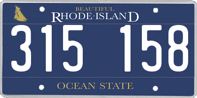RI license plate 315158