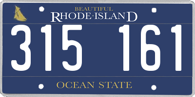 RI license plate 315161