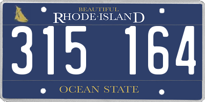 RI license plate 315164