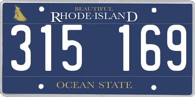 RI license plate 315169