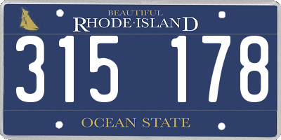 RI license plate 315178