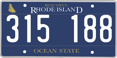RI license plate 315188