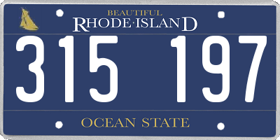 RI license plate 315197