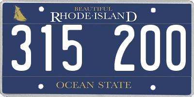 RI license plate 315200