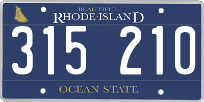 RI license plate 315210