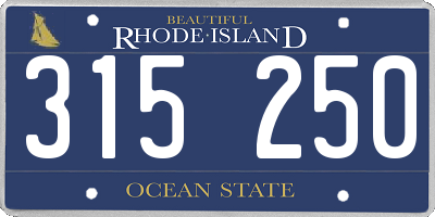 RI license plate 315250