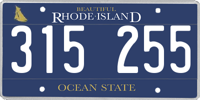 RI license plate 315255