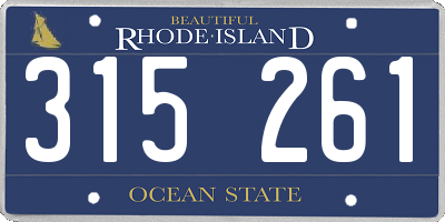 RI license plate 315261