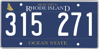 RI license plate 315271