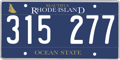 RI license plate 315277