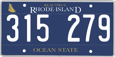 RI license plate 315279