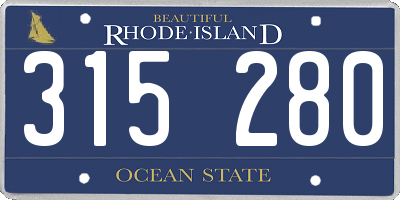 RI license plate 315280