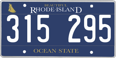RI license plate 315295