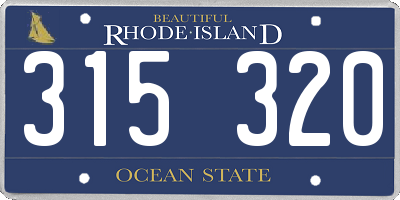 RI license plate 315320