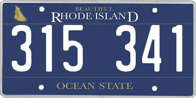 RI license plate 315341