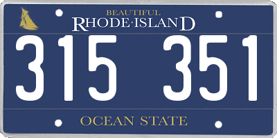 RI license plate 315351