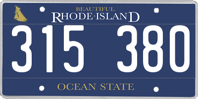 RI license plate 315380