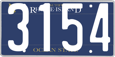RI license plate 3154