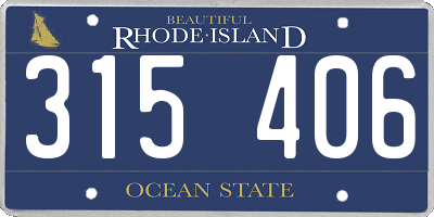 RI license plate 315406
