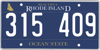 RI license plate 315409