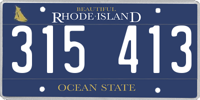 RI license plate 315413