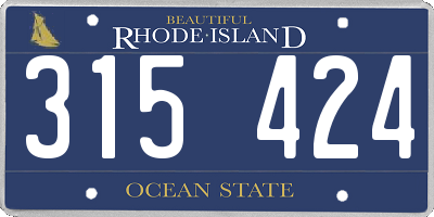 RI license plate 315424