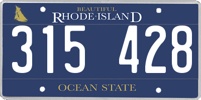 RI license plate 315428