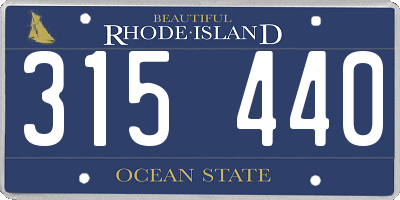 RI license plate 315440