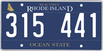 RI license plate 315441
