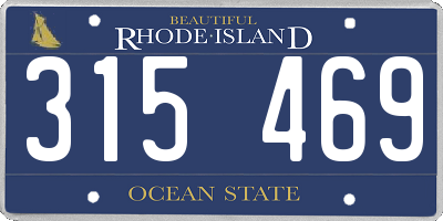 RI license plate 315469