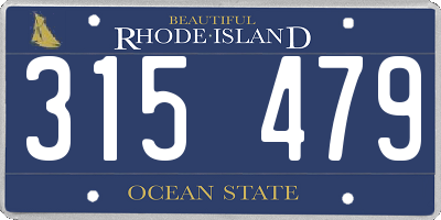 RI license plate 315479