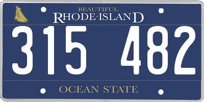 RI license plate 315482