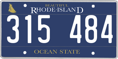 RI license plate 315484