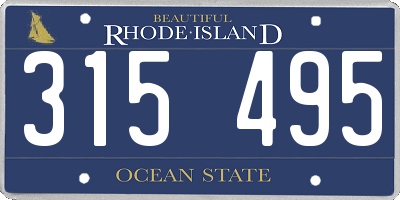 RI license plate 315495