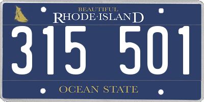 RI license plate 315501