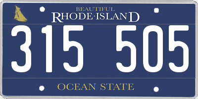 RI license plate 315505